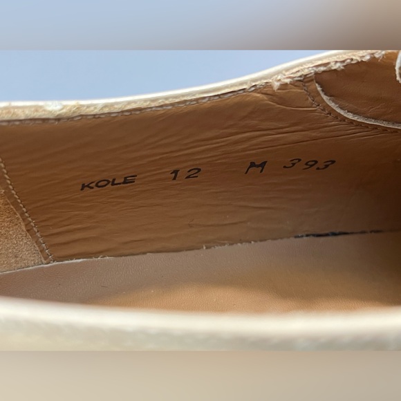 Mezlan Mens Beige Derby Shoes(Made in Spain) Size 12 - Picture 12 of 16